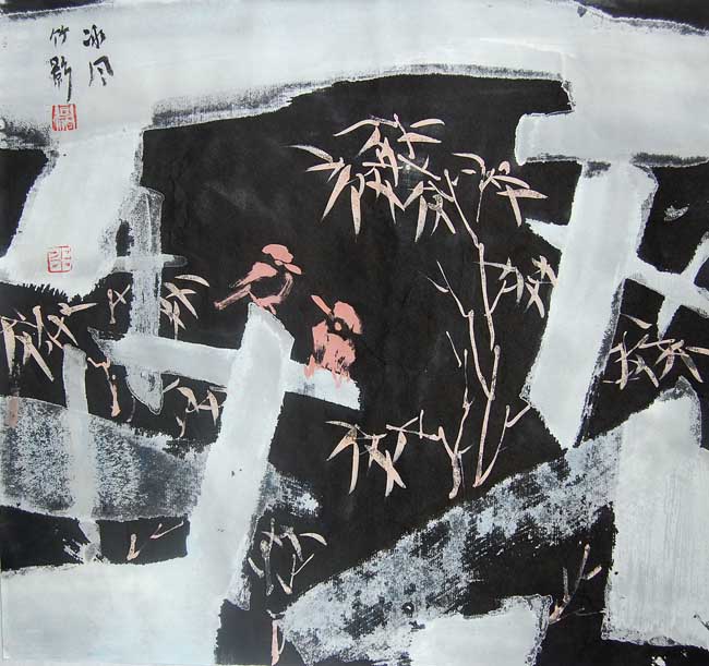 65-邵同福 冰风竹影 68x68 2009年.jpg 65-邵同福 冰风竹影 68x68 2009年.jpg