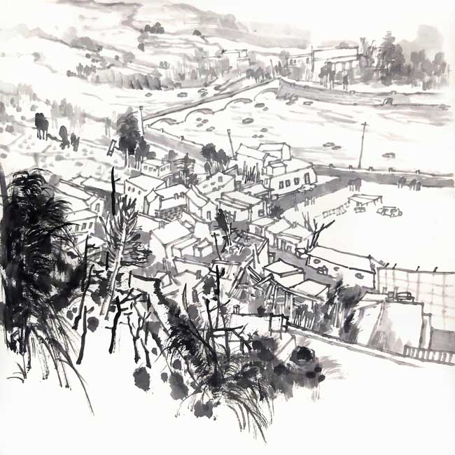 碛口古镇40cmx40cm(软卡).jpg 碛口古镇40cmx40cm(软卡).jpg