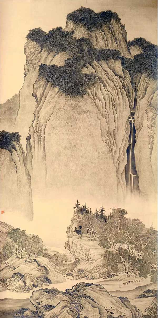 4、2005年裴希明临范宽《溪山行旅图》.jpg 4、2005年裴希明临范宽《溪山行旅图》.jpg