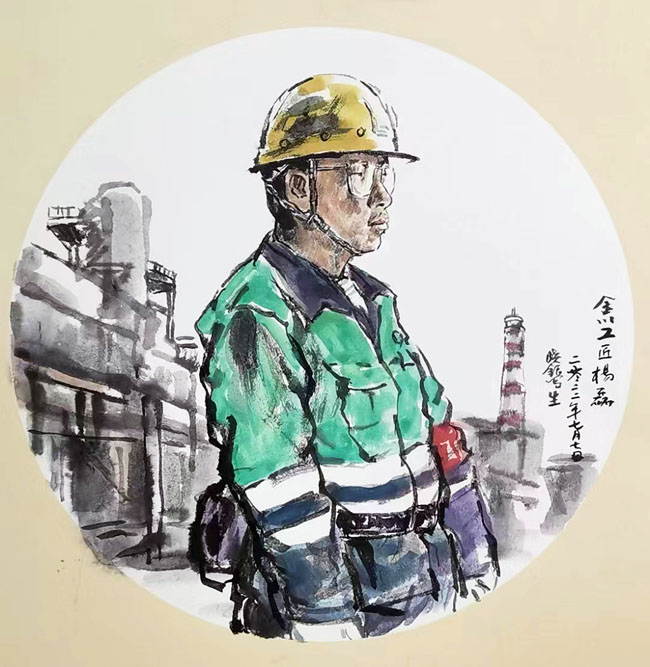 王晓银《金川工匠杨磊》30x20cm.jpg 王晓银《金川工匠杨磊》30x20cm.jpg