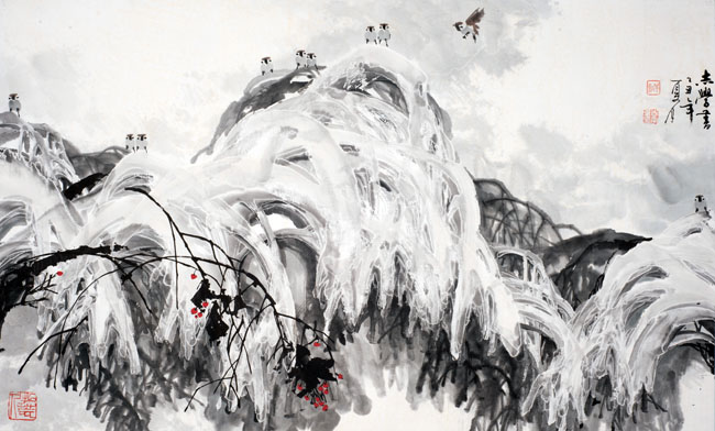 3- 谁持彩练当空舞 1985年57X94cm DSC_8348.JPG 3- 谁持彩练当空舞 1985年57X94cm DSC_8348.JPG