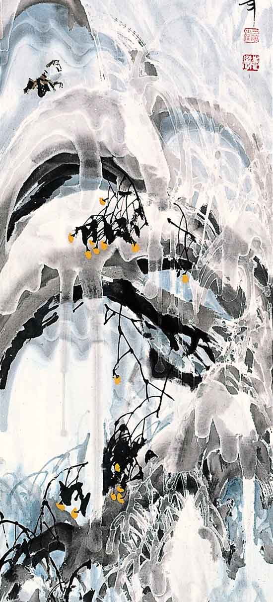 3-冰凌激荡 冰雪山水画滴白法.jpg 3-冰凌激荡 冰雪山水画滴白法.jpg