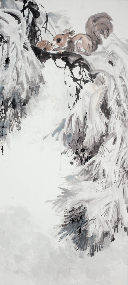 19-1983年 戏雪 925x420mm.JPG 19-1983年 戏雪 925x420mm.JPG
