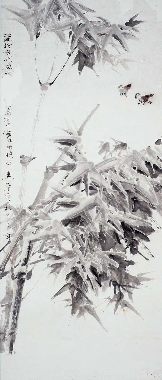 53-1-1991年 雪竹图 70年代画 925x395.JPG 53-1-1991年 雪竹图 70年代画 925x395.JPG