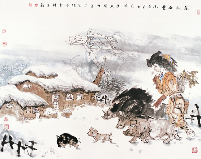 9-4 于志学 2007年新牧女图 146x170cm.jpg 9-4 于志学 2007年新牧女图 146x170cm.jpg