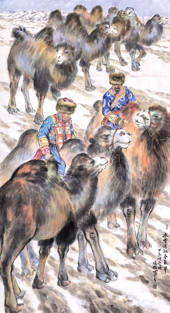 《冰雪消融春来早》180x97cm2024年.jpg 《冰雪消融春来早》180x97cm2024年.jpg